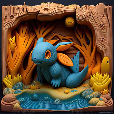 3D model A Mudkip Mission Secret Pond Full of Mizugorou (STL)